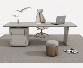 Modern Computer Desk And Chair-ID:708354003