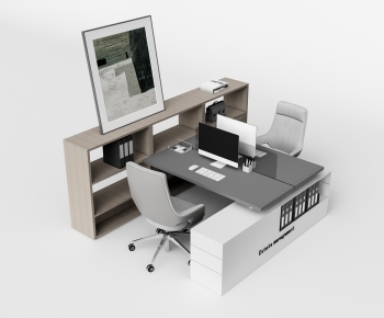 Modern Office Desk And Chair-ID:568766123