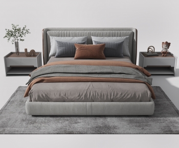 Modern Double Bed-ID:450798998