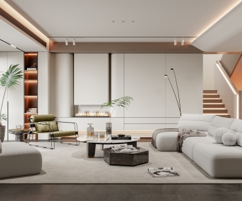 Modern A Living Room-ID:646698952