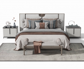 New Chinese Style Double Bed-ID:430340842