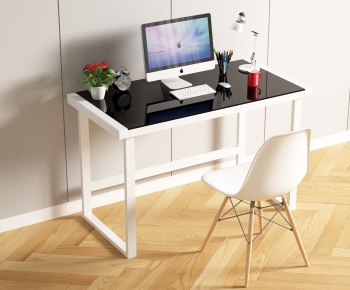 现代简易台式电脑桌 书桌椅-ID:928325899
