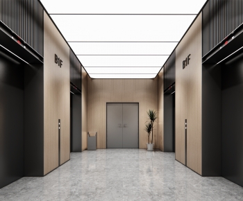 Modern Office Elevator Hall-ID:890094049