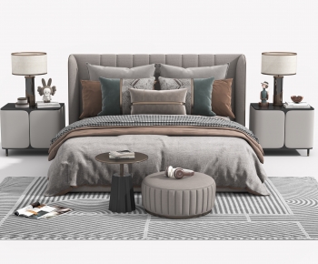 New Chinese Style Double Bed-ID:635340939