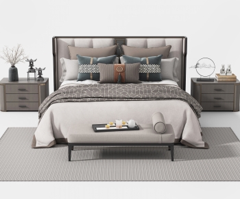 New Chinese Style Double Bed-ID:574591267