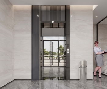 Modern Office Elevator Hall-ID:524621033
