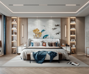 New Chinese Style Bedroom-ID:829010964