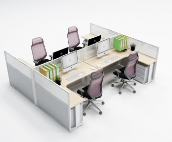 Modern Office Desk And Chair-ID:802907944
