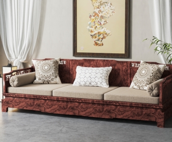 Chinese Style Three-seat Sofa-ID:388169053