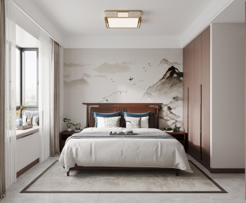 New Chinese Style Bedroom-ID:486109365