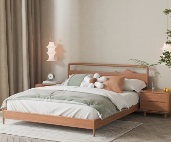 Nordic Style Double Bed-ID:694798956