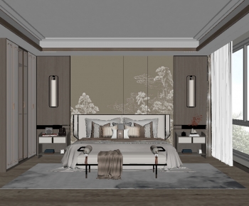 New Chinese Style Bedroom-ID:549480943