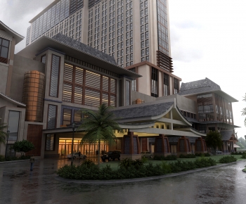 Southeast Asian Style Appearance Of Commercial Building-ID:465082882