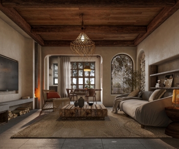 Wabi-sabi Style A Living Room-ID:285048017
