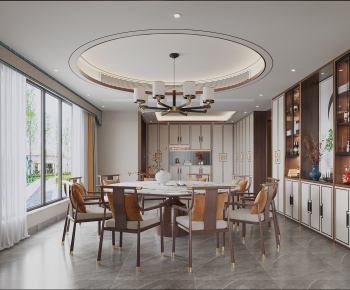 New Chinese Style Dining Room-ID:264733084