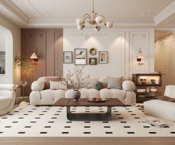 French Style A Living Room-ID:785481932