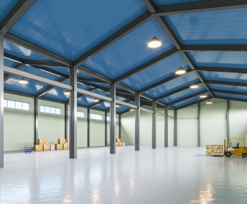 Modern Factory Floor/warehouse-ID:204334979