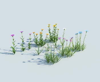 Modern Flowers And Grass-ID:198808913