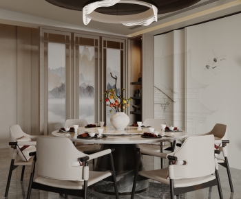 New Chinese Style Dining Room-ID:424428949