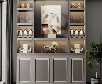 New Chinese Style Wine Cabinet-ID:882709983