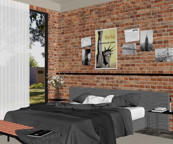 Industrial Style Bedroom-ID:490967045