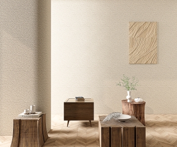 Wabi-sabi Style Bedside Cupboard-ID:224991085