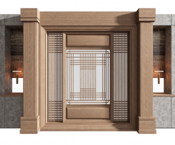 New Chinese Style Wooden Screen Partition-ID:127798083