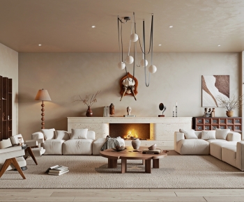Wabi-sabi Style A Living Room-ID:431022889