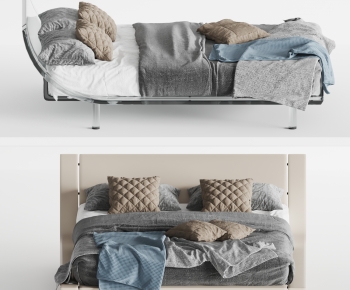 Modern Double Bed-ID:124622116