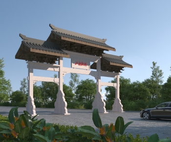 Chinese Style Decorated Archway-ID:301439894
