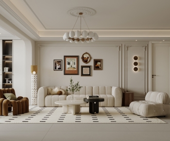 French Style A Living Room-ID:131931075