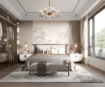 New Chinese Style Bedroom-ID:152606011