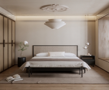 Modern Wabi-sabi Style Bedroom-ID:886346109