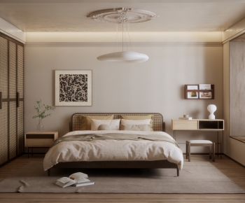 Modern Wabi-sabi Style Bedroom-ID:142404082