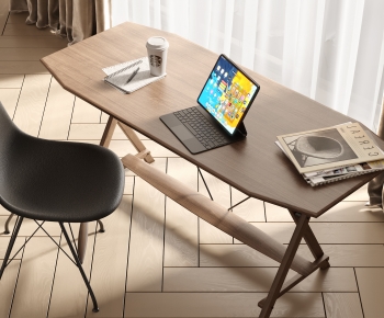 Modern Computer Desk And Chair-ID:409599076