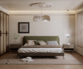 Modern Wabi-sabi Style Bedroom-ID:809907916
