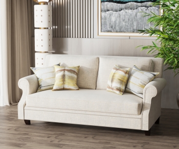 Simple European Style A Sofa For Two-ID:628144987