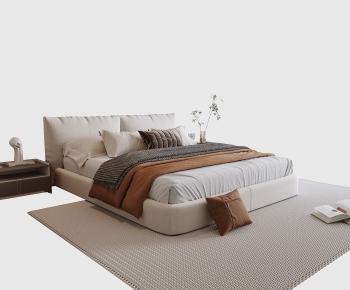 Modern Double Bed-ID:119658958