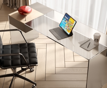 Modern Computer Desk And Chair-ID:334100962