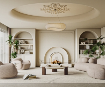 Wabi-sabi Style A Living Room-ID:950379421