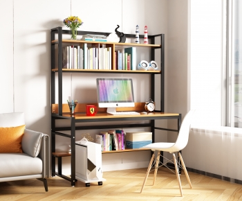 Modern Computer Desk And Chair-ID:127583034