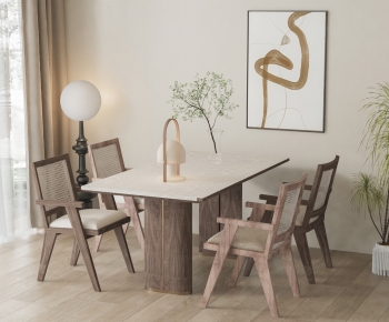Wabi-sabi Style Dining Table And Chairs-ID:429862984