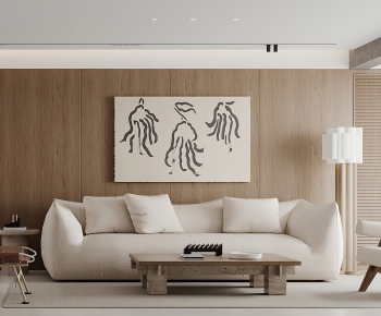 Wabi-sabi Style A Living Room-ID:690891035