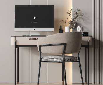 Modern Computer Desk And Chair-ID:725150117