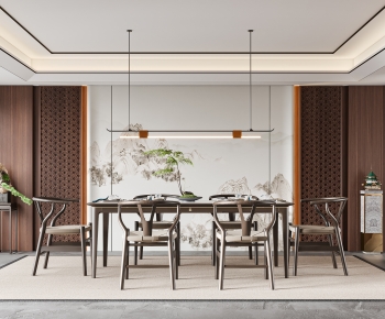 New Chinese Style Dining Room-ID:404618987