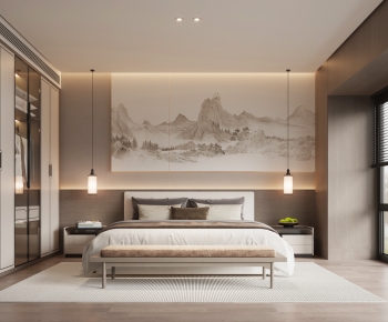 New Chinese Style Bedroom-ID:800502068