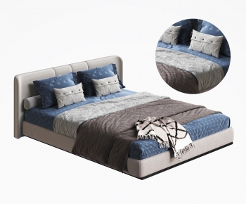 Modern Double Bed-ID:604515089