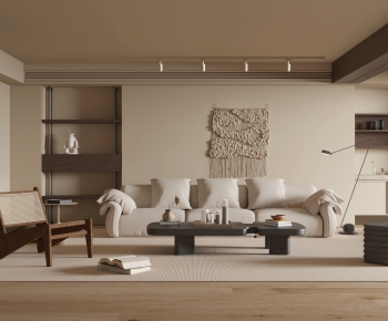 Modern Wabi-sabi Style A Living Room-ID:761696109