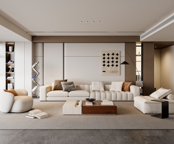 Modern A Living Room-ID:691833025