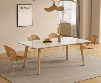 Wabi-sabi Style Dining Table And Chairs-ID:101715091